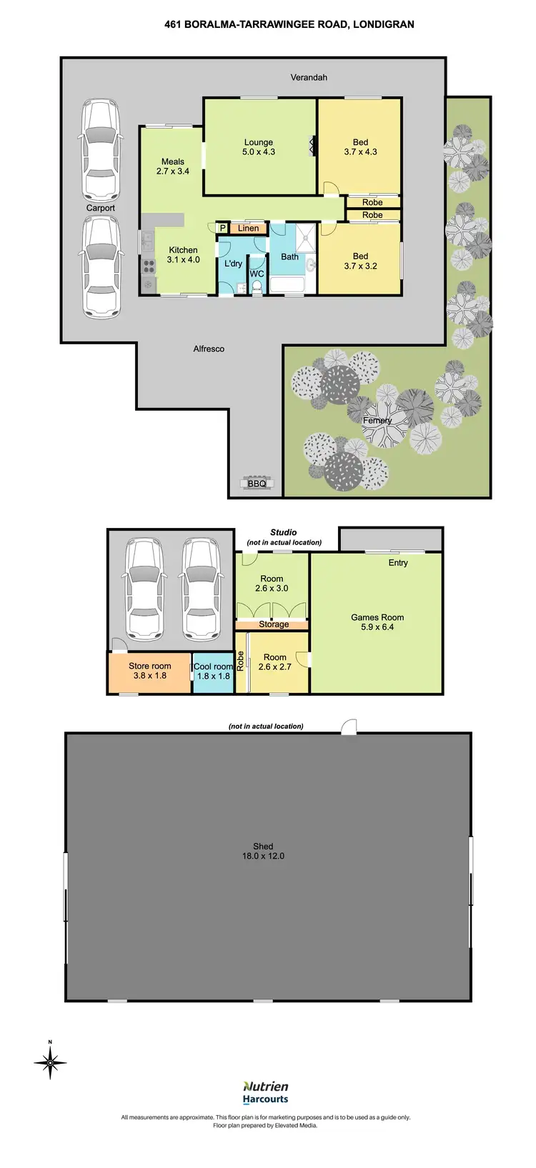 Floorplan of Homely rural property listing, 461 Boralma-Tarrawingee Road, Londrigan VIC 3678