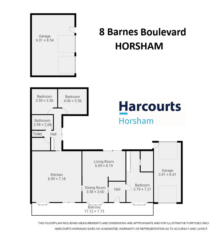 Floorplan of Homely house listing, 8 Barnes Boulevard, Horsham VIC 3400