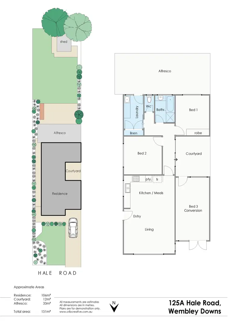 Floorplan of Homely semi-detached listing, 125A Hale Road, Wembley Downs WA 6019