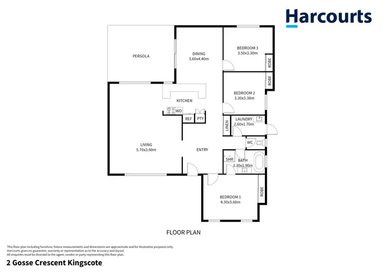 Floorplan of Homely house listing, 2 Gosse Crescent, Kingscote SA 5223