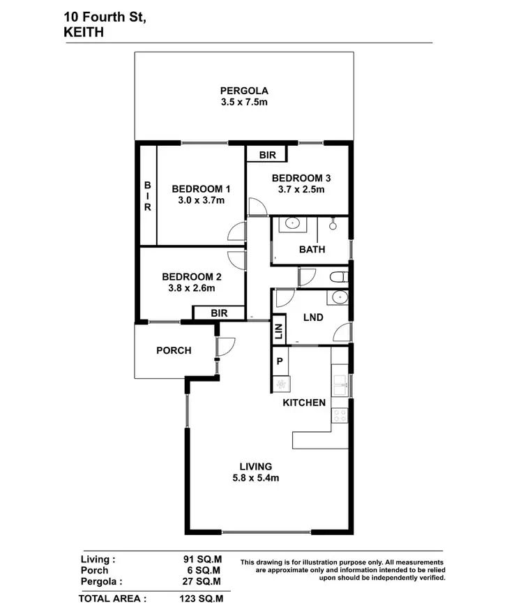 Floorplan of Homely house listing, 10 Fourth Street, Keith SA 5267