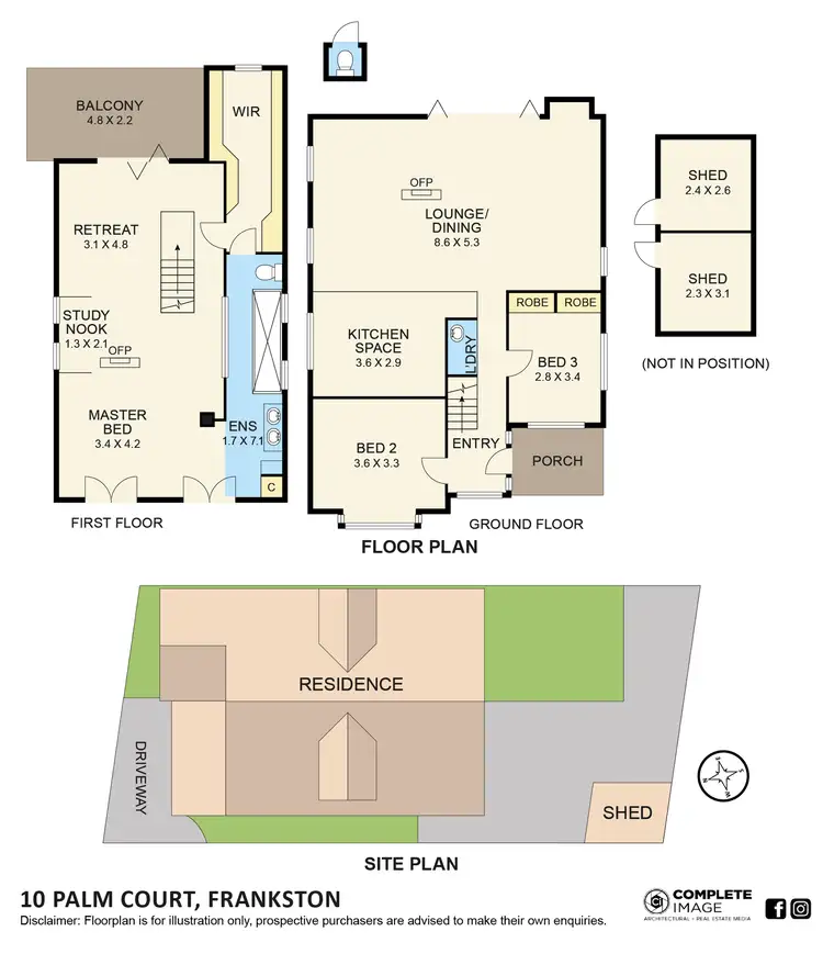 Floorplan of Homely house listing, 10 Palm Court, Frankston VIC 3199