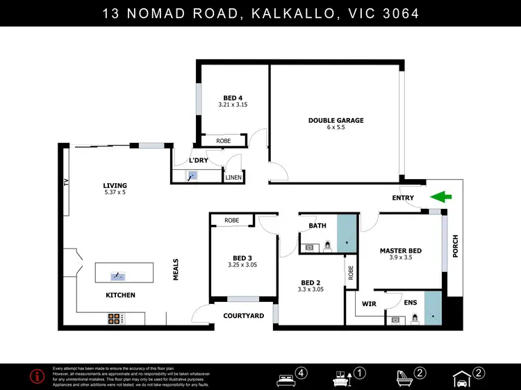 Floorplan of Homely house listing, 13 Nomad Road, Kalkallo VIC 3064