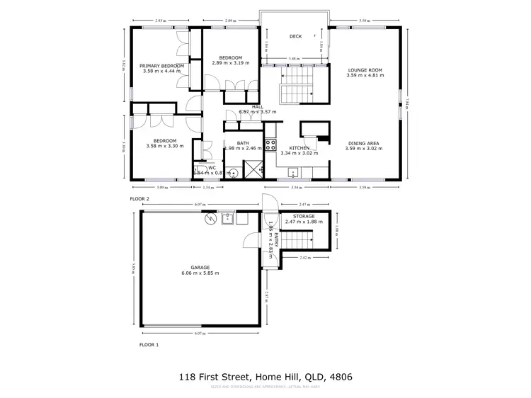 Floorplan of Homely house listing, 118 First Street, Home Hill QLD 4806