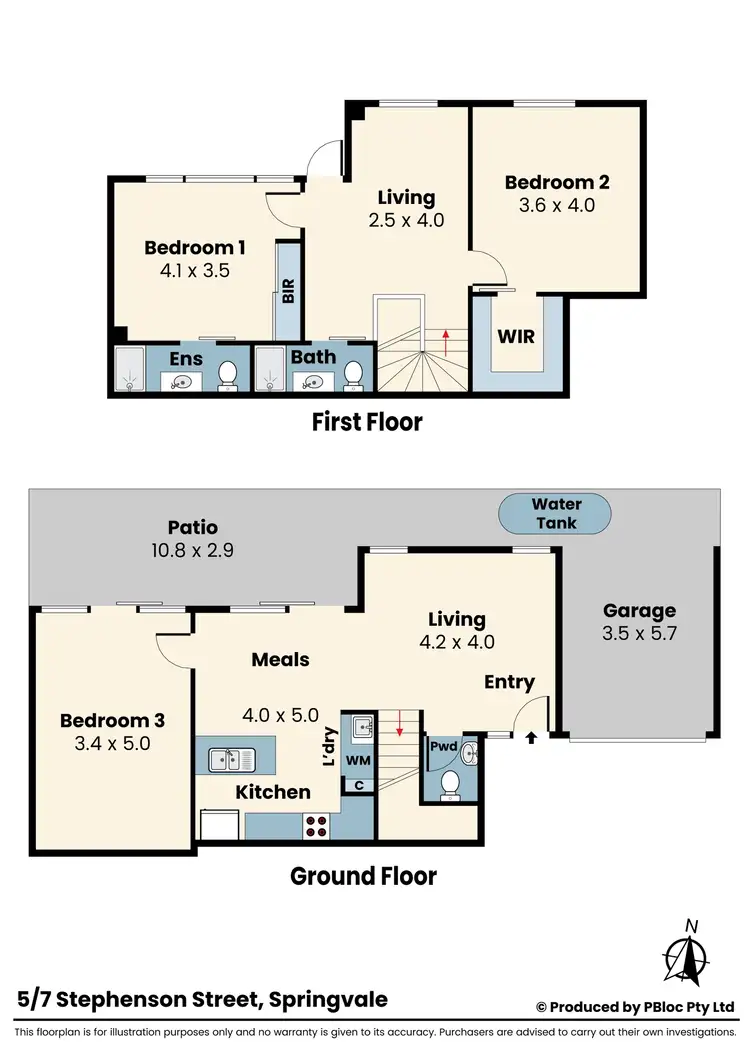 Floorplan of Homely townhouse listing, 5/7 Stephenson Street, Springvale VIC 3171