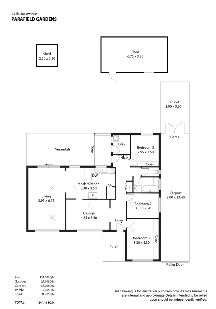 Floorplan of Homely house listing, 24 Halifax Avenue, Parafield Gardens SA 5107