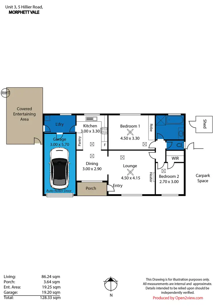 Floorplan of Homely unit listing, 3/5 Hillier Road, Morphett Vale SA 5162