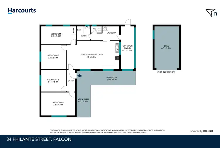 Floorplan of Homely house listing, 34 Philante Street, Falcon WA 6210