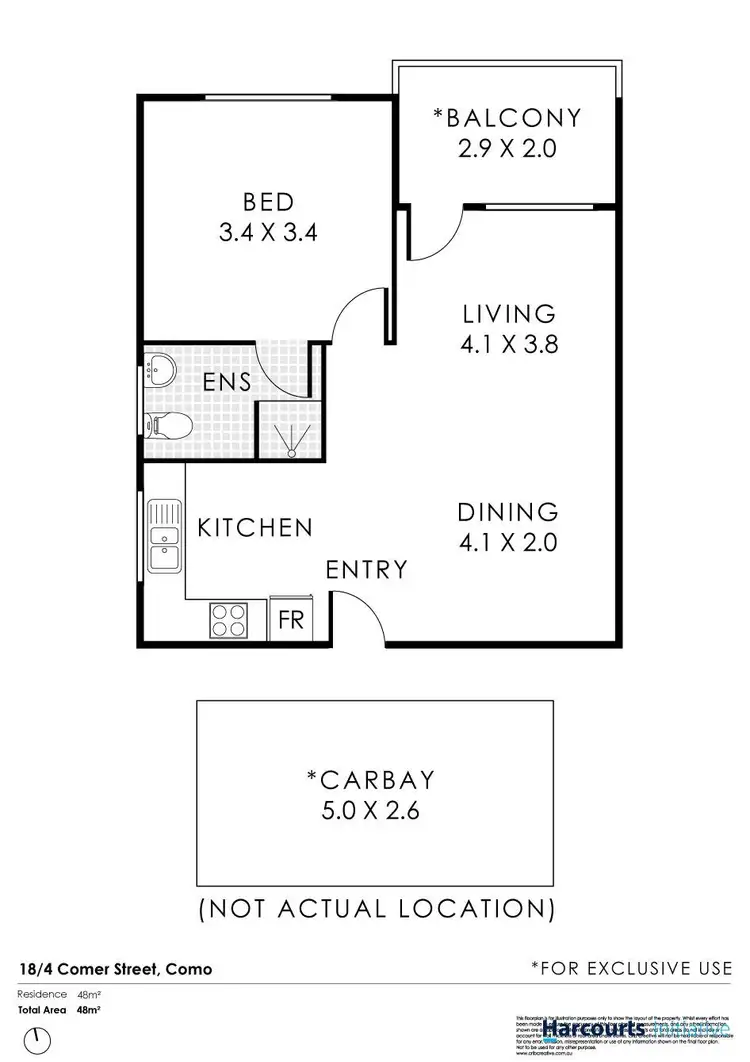 Floorplan of Homely flat listing, 18/4 Comer Street, Como WA 6152