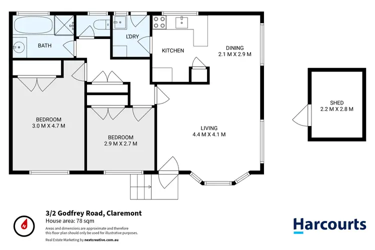Floorplan of Homely house listing, 3/2 Godfrey Road, Claremont TAS 7011