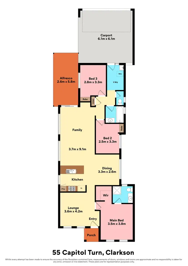 Floorplan of Homely house listing, 55 Capitol turn, Clarkson WA 6030