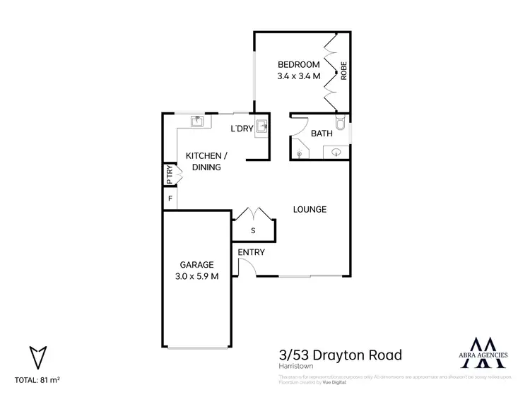 Floorplan of Homely house listing, 3/53 Drayton Road, Harristown QLD 4350
