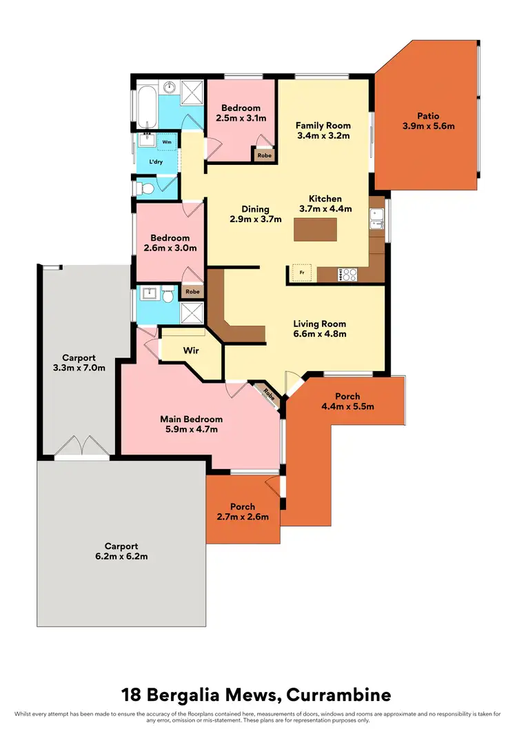 Floorplan of Homely house listing, 18 Bergalia Mews, Currambine WA 6028