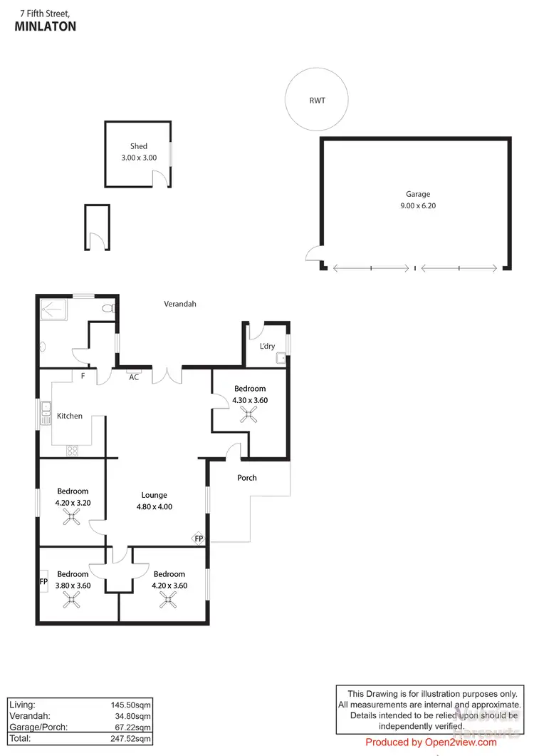 Floorplan of Homely house listing, 7 Fifth Street, Minlaton SA 5575