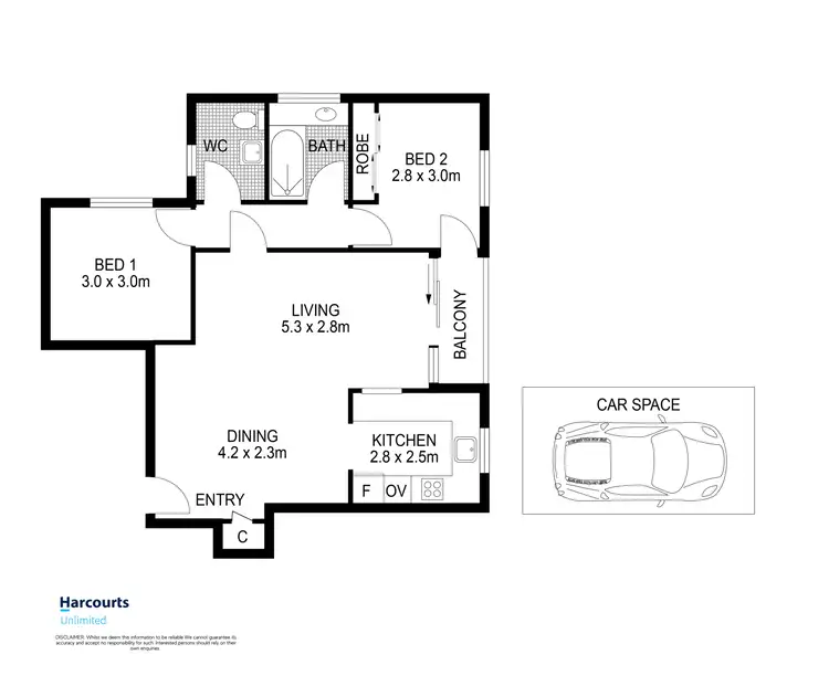 Floorplan of Homely unit listing, 50/35 Campbell Street, Parramatta NSW 2150