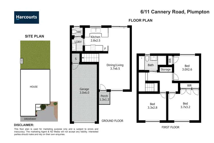 Floorplan of Homely townhouse listing, 6/11 Cannery Road, Plumpton NSW 2761