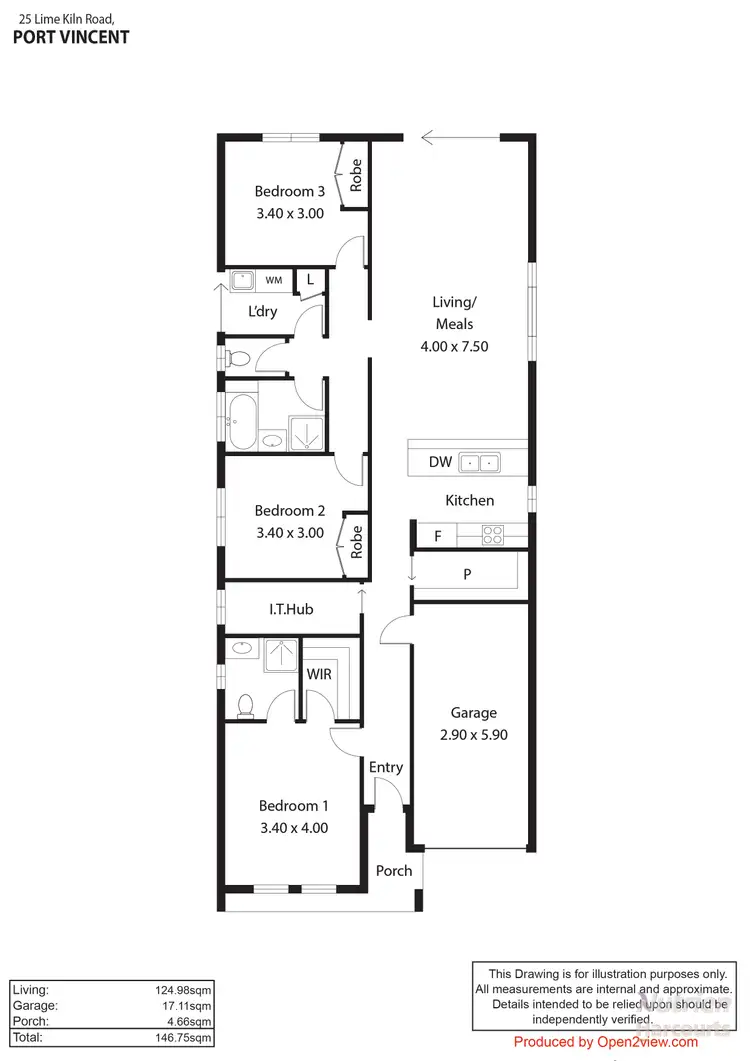 Floorplan of Homely house listing, 25 Lime Kiln Road, Port Vincent SA 5581