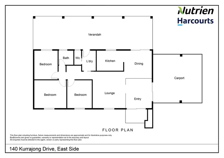 Floorplan of Homely house listing, 140 Kurrajong Drive, East Side NT 870