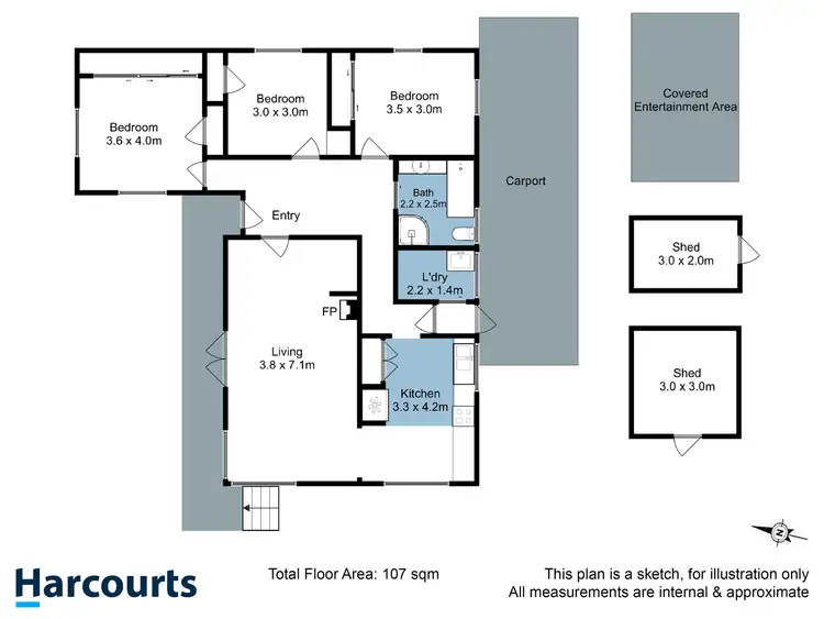 Floorplan of Homely house listing, 6 Yelgun Place, Lenah Valley TAS 7008