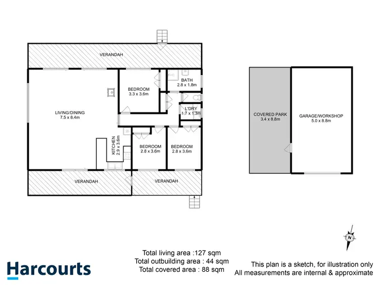 Floorplan of Homely house listing, 16 Dunn Drive, Surveyors Bay TAS 7116