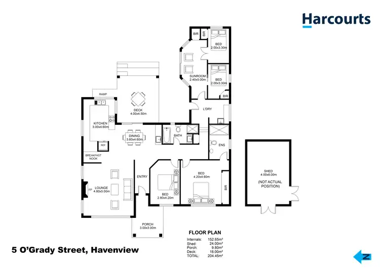 Floorplan of Homely house listing, 5 O'Grady Street, Havenview TAS 7320