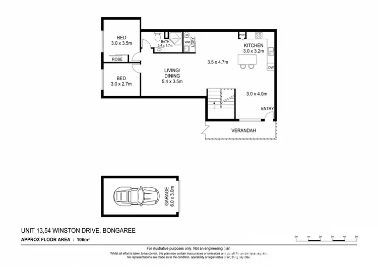 Floorplan of Homely unit listing, 13/54 Winston Drive, Bongaree QLD 4507