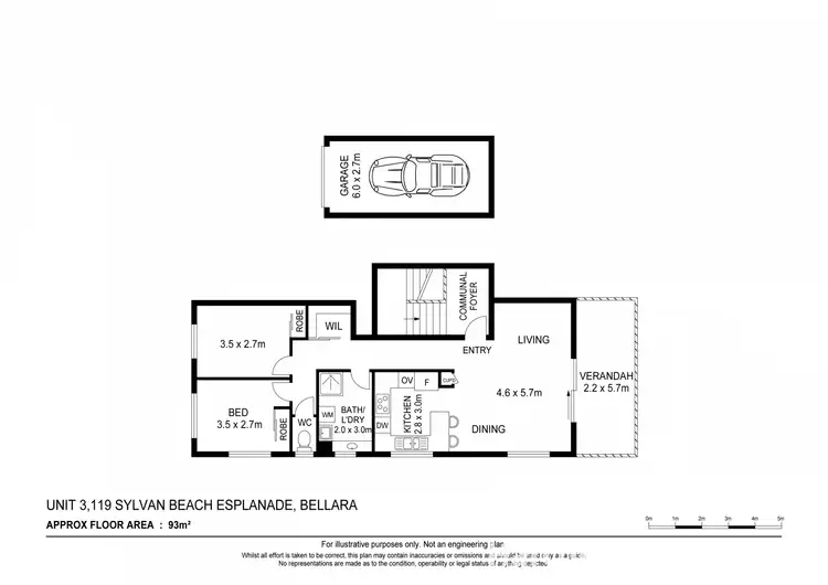 Floorplan of Homely unit listing, 3/119 Sylvan Beach Esplanade, Bellara QLD 4507