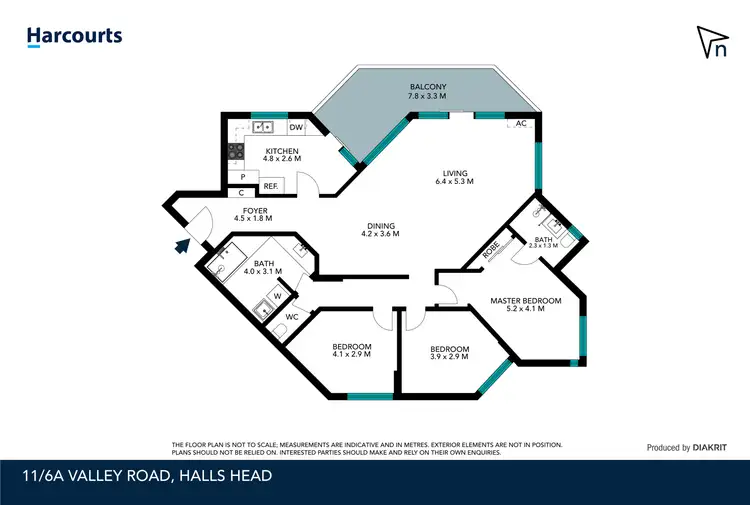 Floorplan of Homely unit listing, 11/6A Valley Road, Halls Head WA 6210