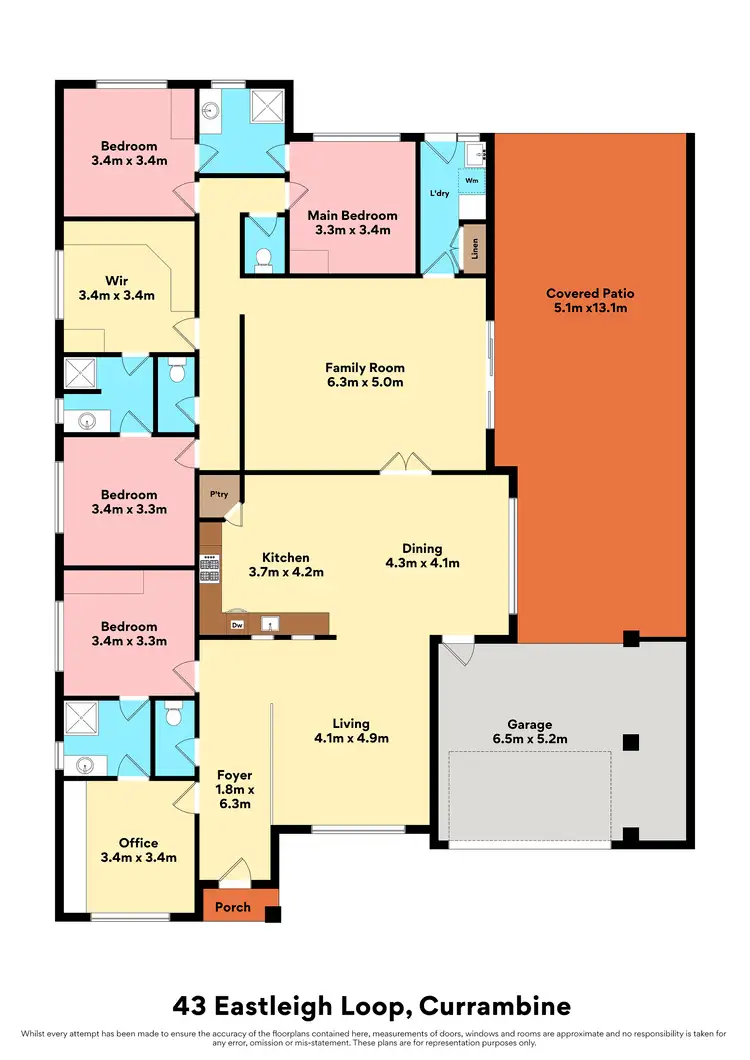 Floorplan of Homely house listing, 43 Eastleigh Loop, Currambine WA 6028