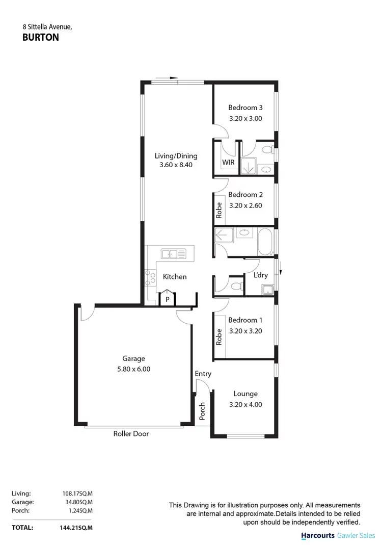 Floorplan of Homely house listing, 8 Sittella Avenue, Burton SA 5110