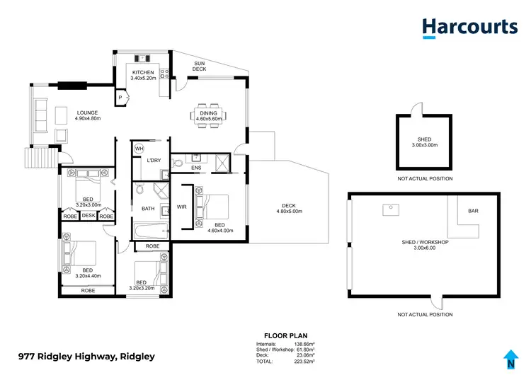 Floorplan of Homely house listing, 977 Ridgley Highway, Ridgley TAS 7321