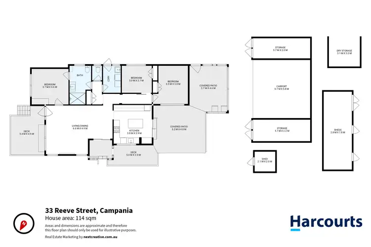 Floorplan of Homely house listing, 33 Reeve Street, Campania TAS 7026