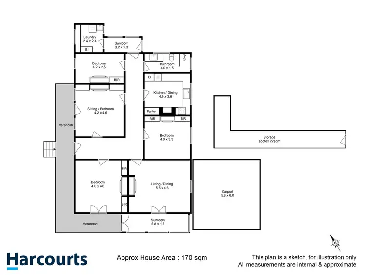 Floorplan of Homely house listing, 77 Malunna Road, Lindisfarne TAS 7015
