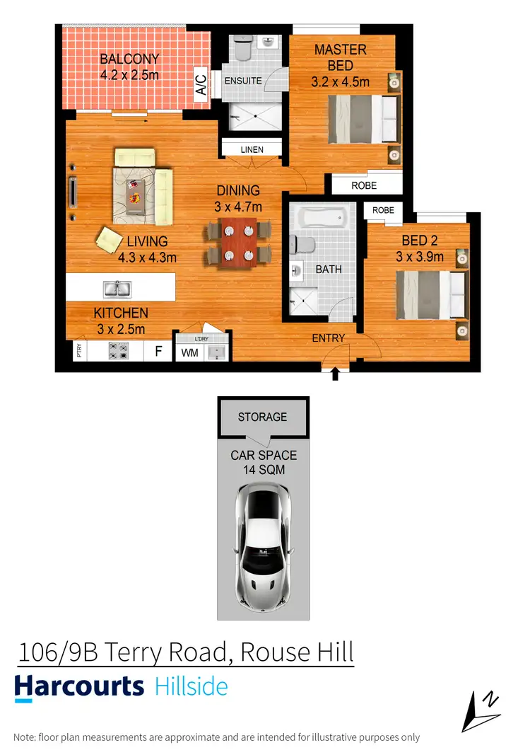 Floorplan of Homely apartment listing, 106/9B Terry Road, Rouse Hill NSW 2155