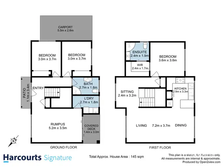Floorplan of Homely townhouse listing, 3/68 Malunna Road, Lindisfarne TAS 7015