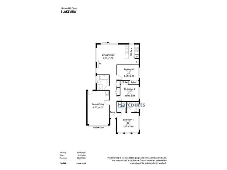 Floorplan of Homely house listing, 3 Brown Hill Close, Blakeview SA 5114