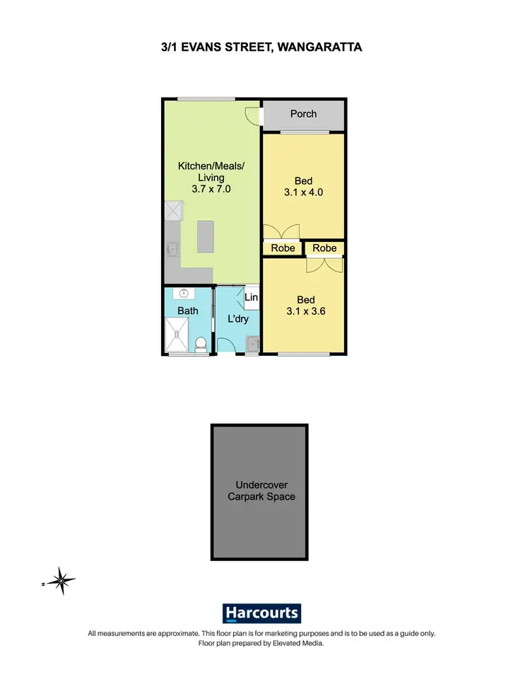 Floorplan of Homely unit listing, 3/1 Evans Street, Wangaratta VIC 3677