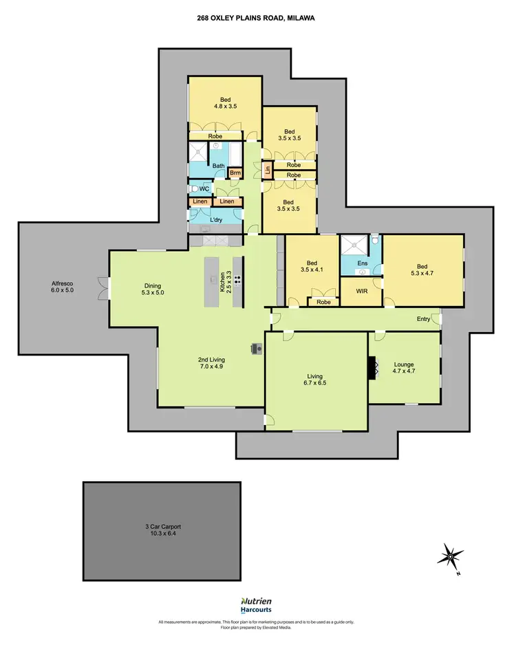 Floorplan of Homely house listing, 268 Oxley Plains Road, Milawa VIC 3678