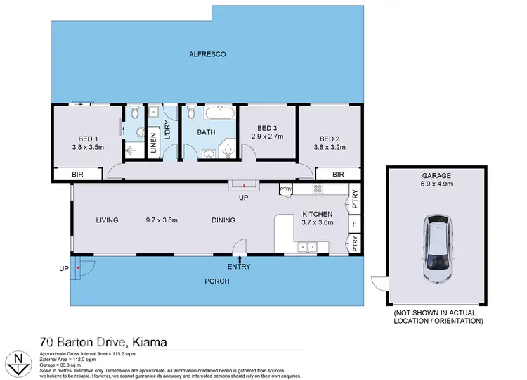 Floorplan of Homely house listing, 70 Barton Drive, Kiama Downs NSW 2533