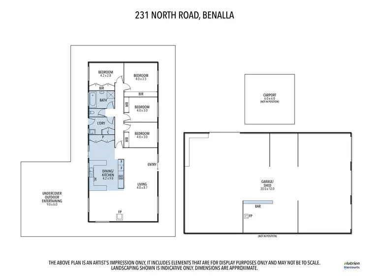 Floorplan of Homely rural property listing, 231 North Road, Benalla VIC 3672