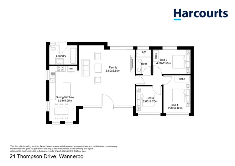 Floorplan of Homely house listing, 21 Thompson Drive, Wanneroo WA 6065