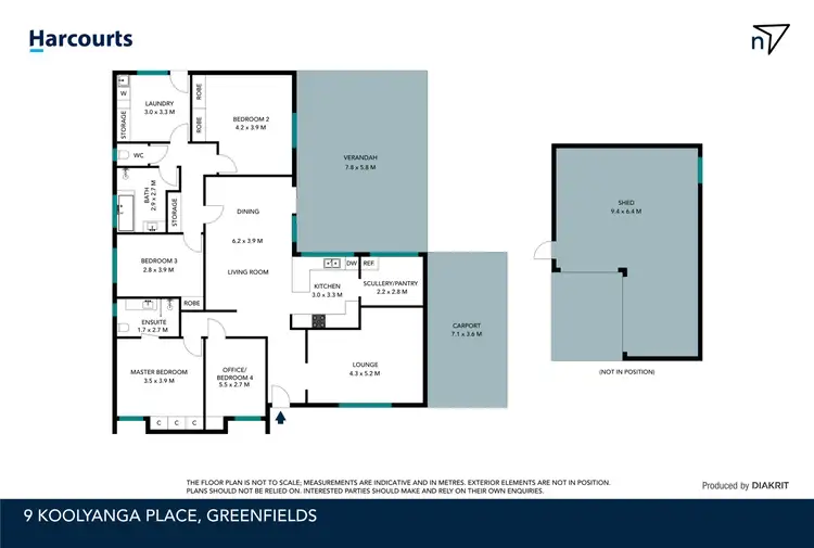 Floorplan of Homely house listing, 9 Koolyanga Place, Greenfields WA 6210