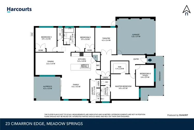 Floorplan of Homely house listing, 23 Cimarron Edge, Meadow Springs WA 6210