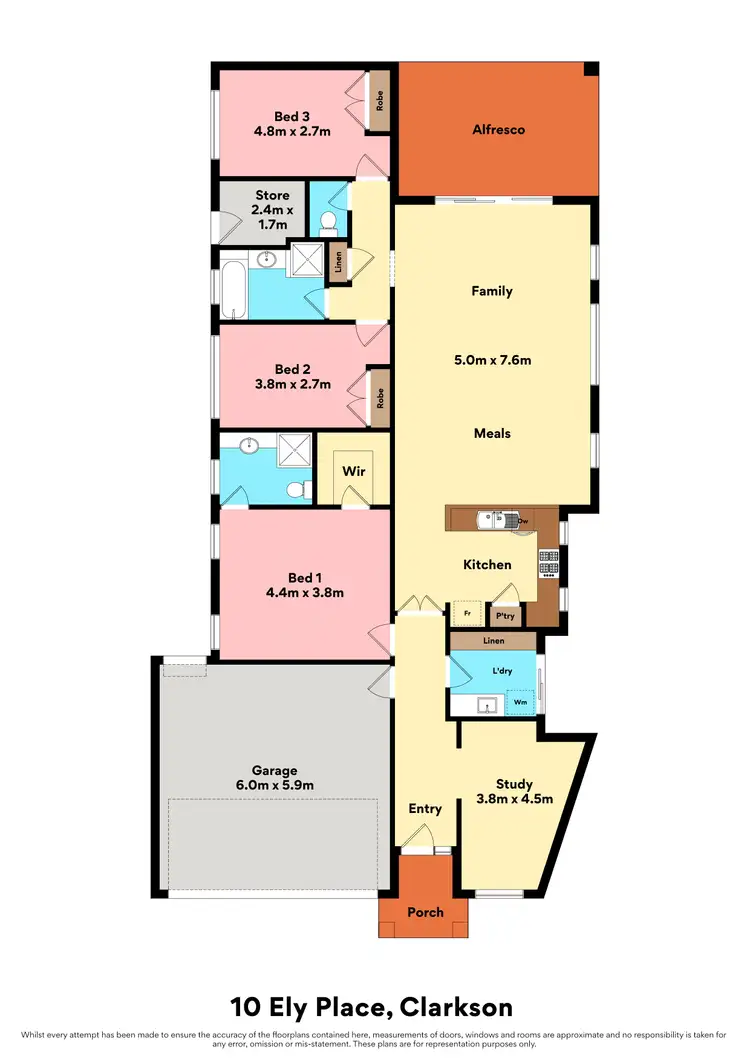 Floorplan of Homely house listing, 10 Ely Place, Clarkson WA 6030