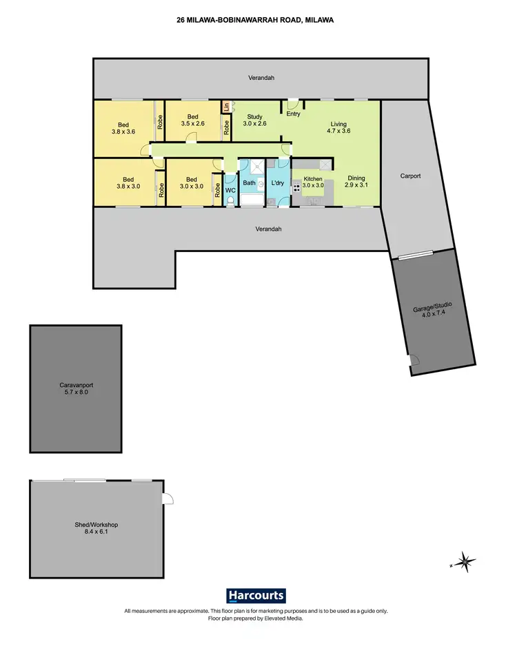 Floorplan of Homely house listing, 26 Milawa-Bobinawarrah Road, Milawa VIC 3678