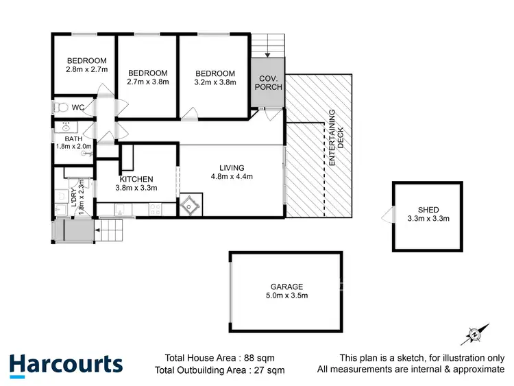 Floorplan of Homely house listing, 27 Second Avenue, Midway Point TAS 7171