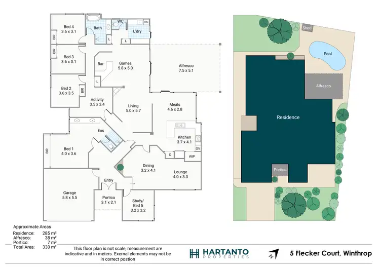 Floorplan of Homely house listing, 5 Flecker Court, Winthrop WA 6150