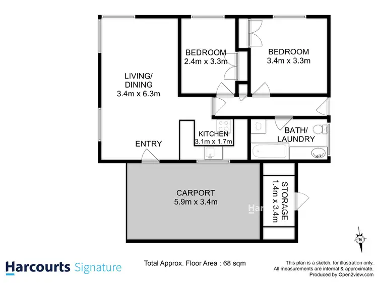 Floorplan of Homely house listing, 1/49 Tanundal Street, Howrah TAS 7018