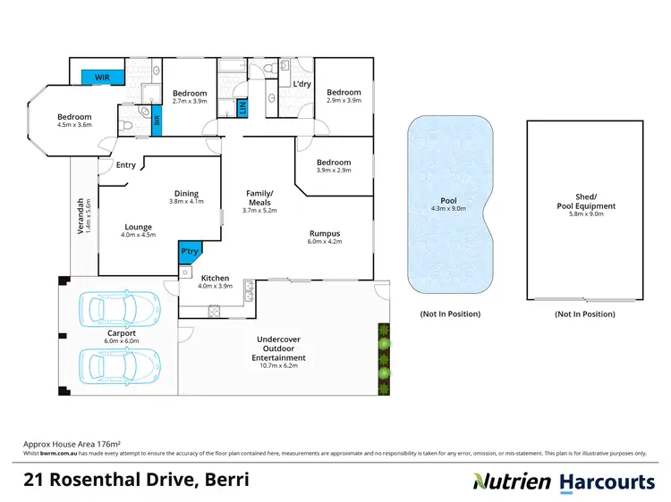 Floorplan of Homely house listing, 21 Rosenthal Drive, Berri SA 5343