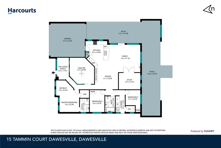 Floorplan of Homely house listing, 15 Tammin Court, Dawesville WA 6211